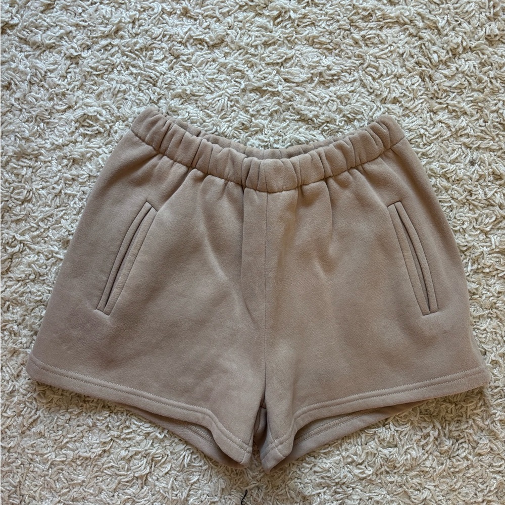 Women's Tan Lounge Sweat Shorts